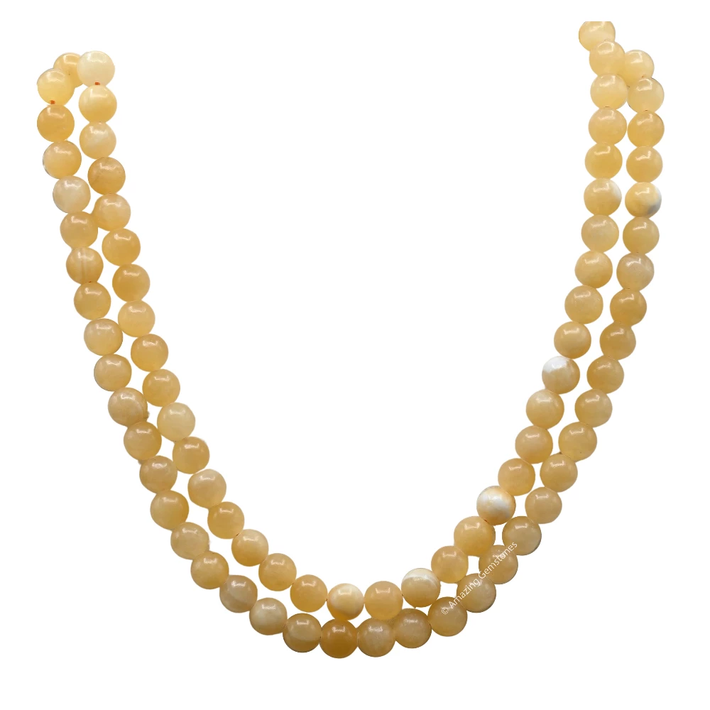 Yellow Calcite Mala (Without Knot)