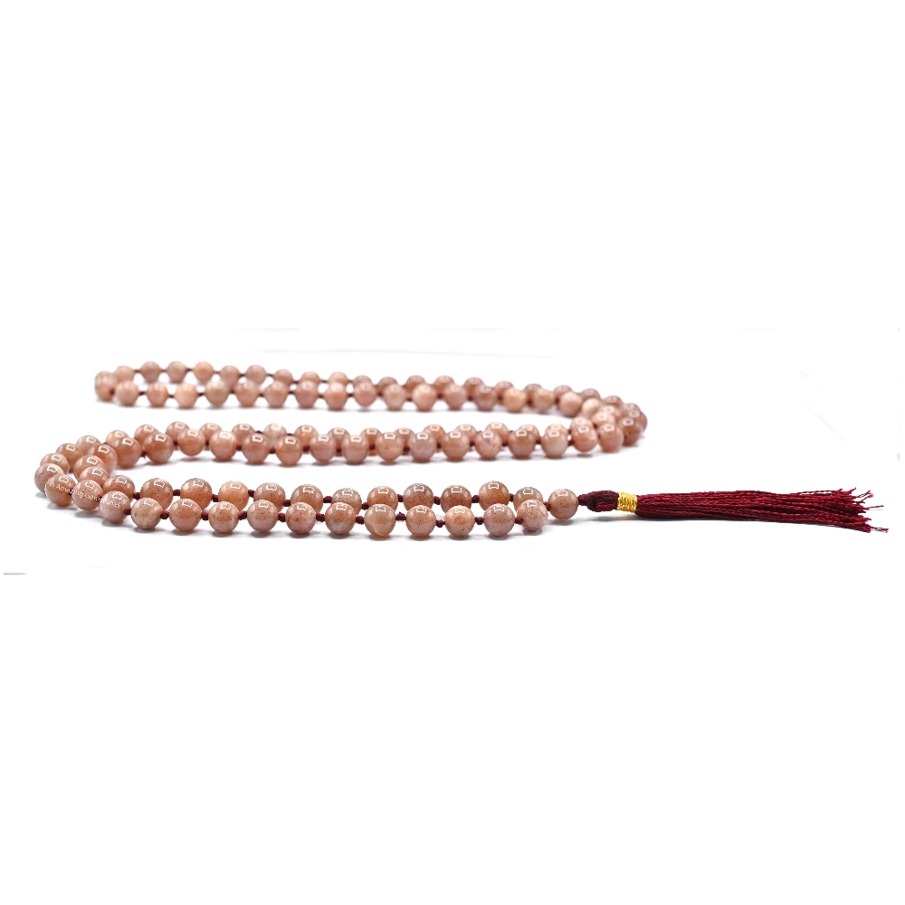 Sunstone Mala (Hand Knotted)