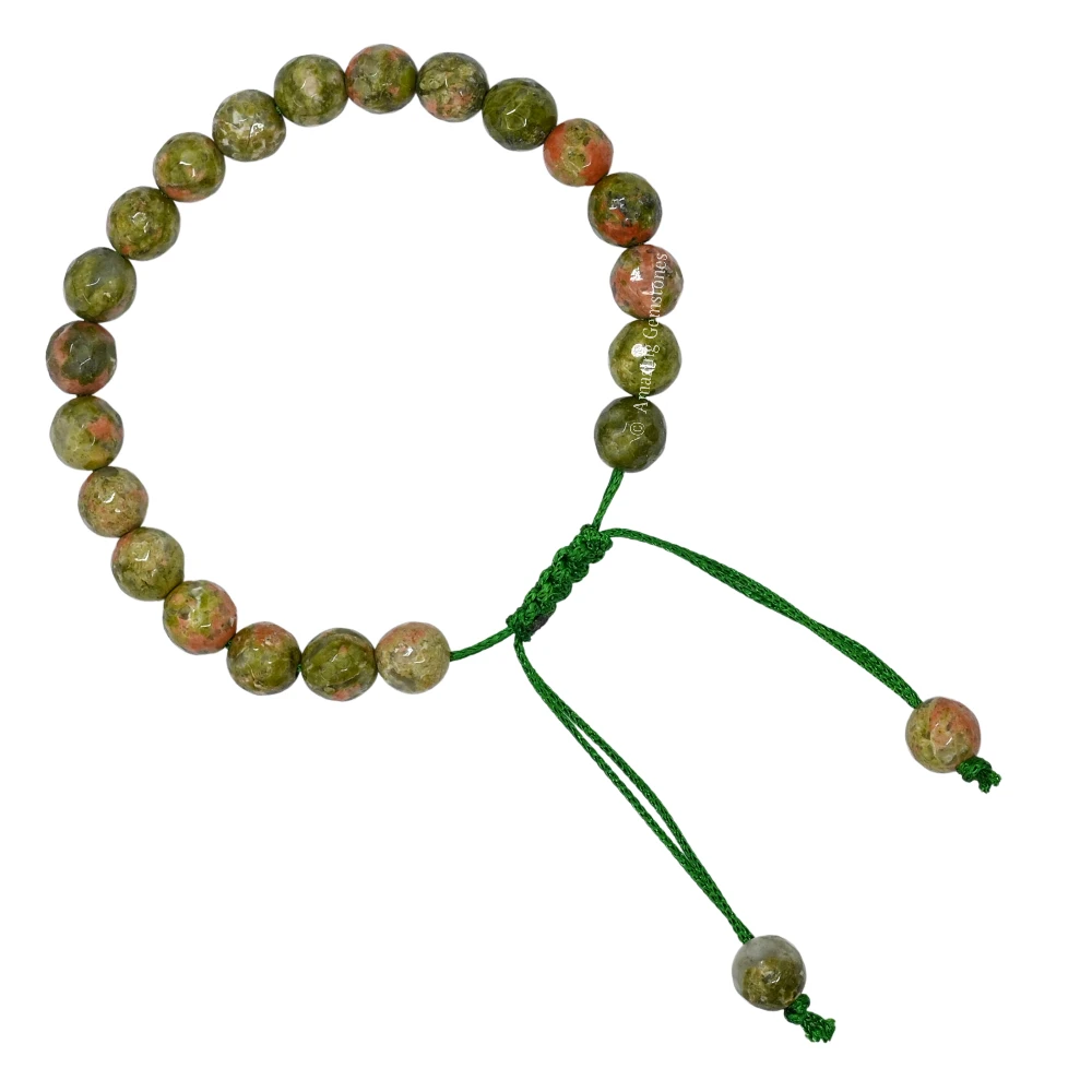 Unakite Bracelet (Faceted-Adjustable)
