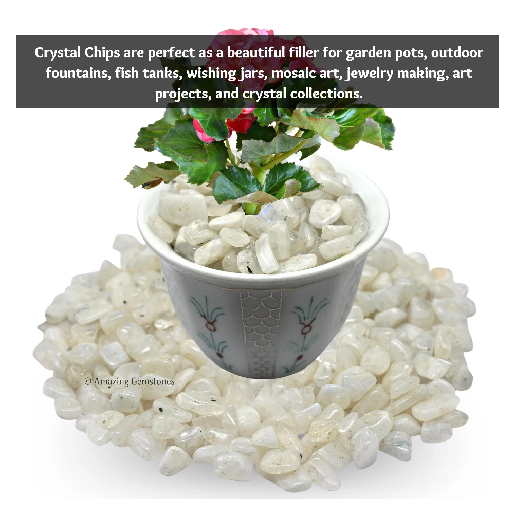 Rainbow Moonstone Chips - Pre Drilled
