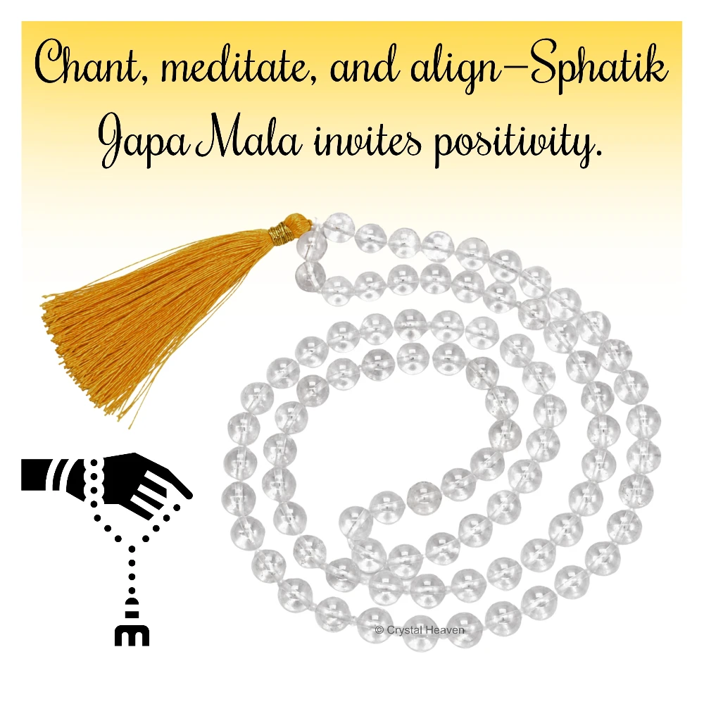 Sphatik Mala - AB Grade 6mm Beads (Hand Knotted)