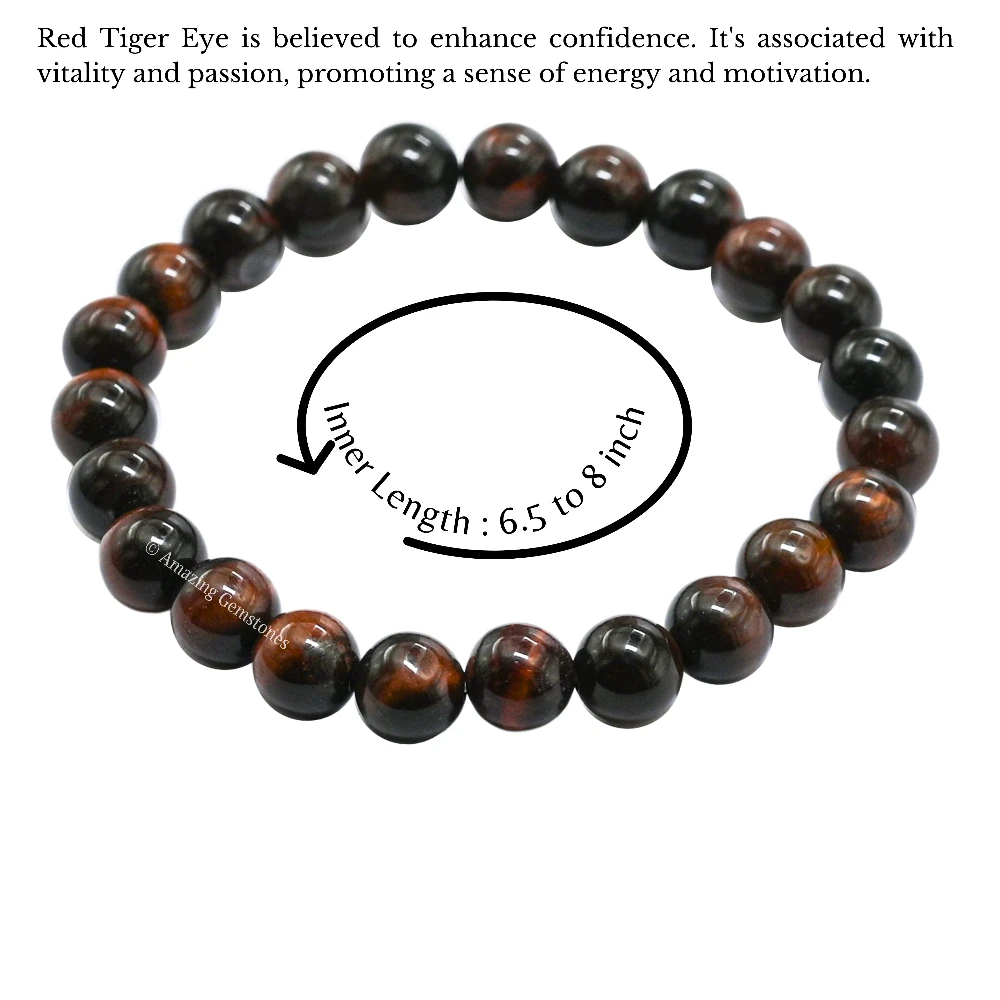 Red Tiger Eye Bracelet (Stretchable)