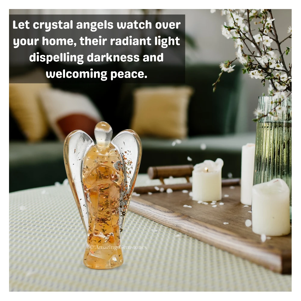 Yellow Aventurine Orgone Angel Figurine (2 Inch)
