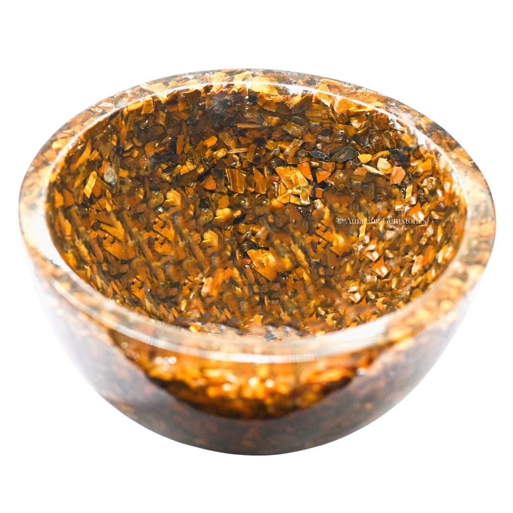 Tiger Eye Crystal Orgone Bowl (3 Inch)