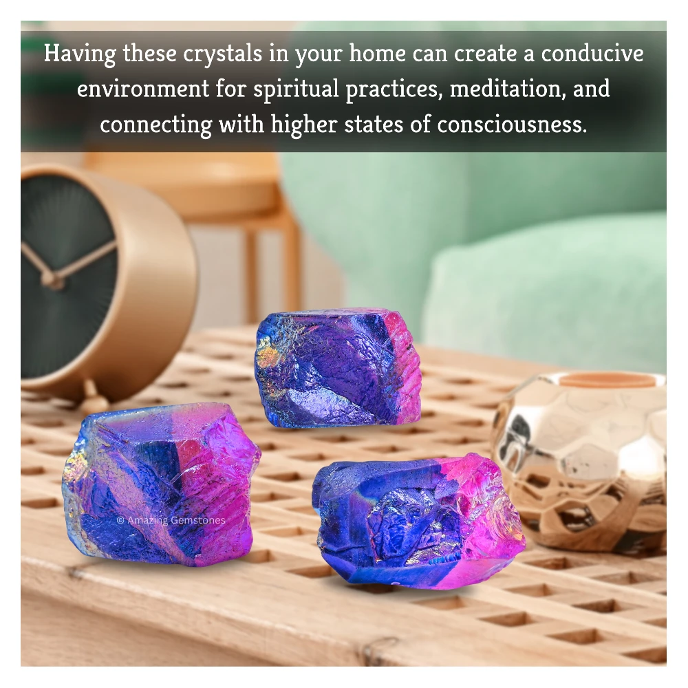 Rose-Tanzine Aura Quartz Raw Crystals (1 LB)