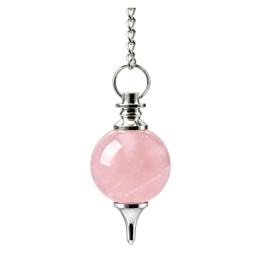 Rose Quartz Ball Pendulum