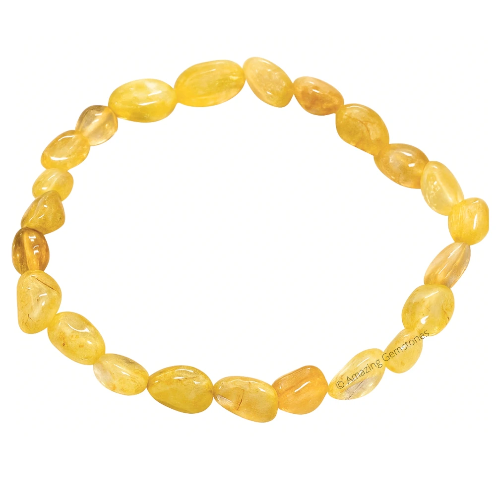Citrine Tumbled Stone Bracelet (Stretchable)