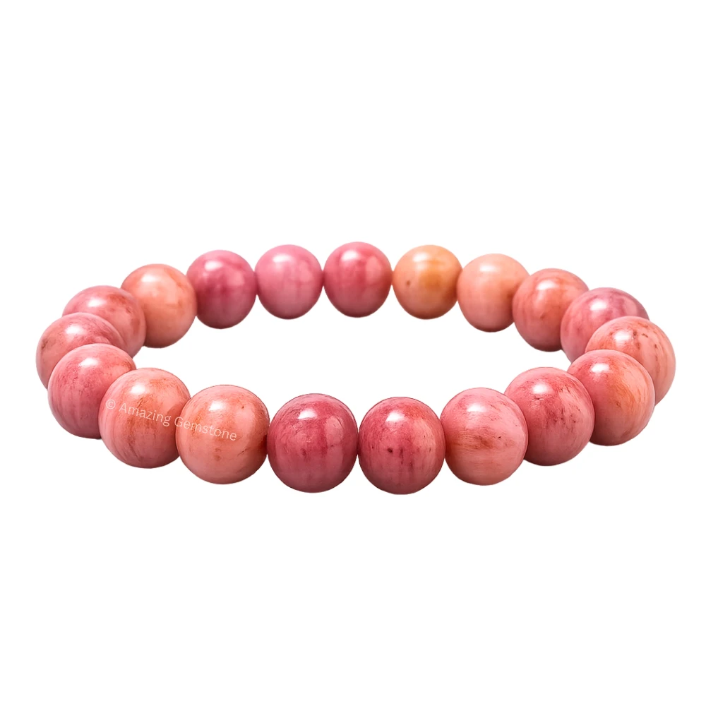 Pink Rhodonite Bracelet (Strechable)