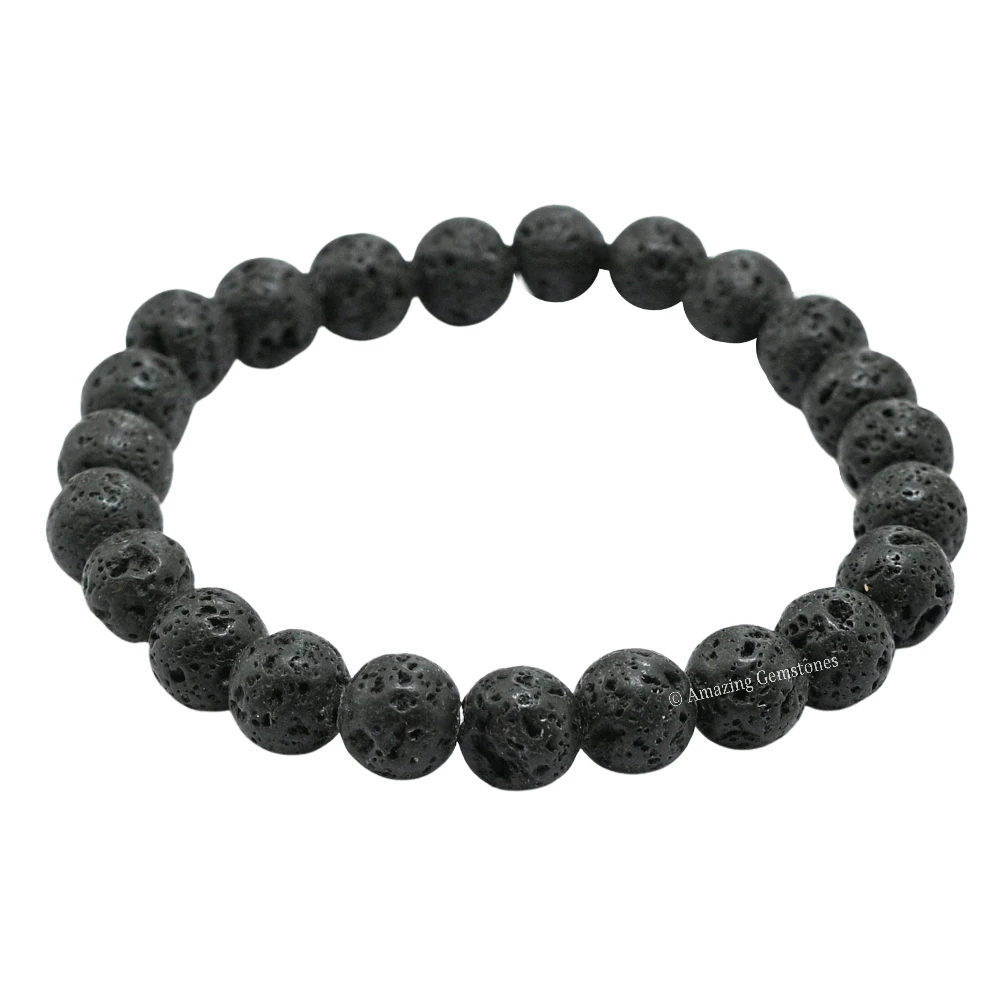 Lava Stone Bracelet (Elastic)