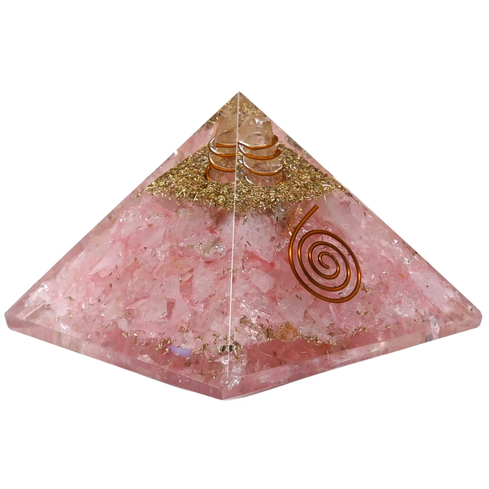 Rose Quartz Orgone Pyramid