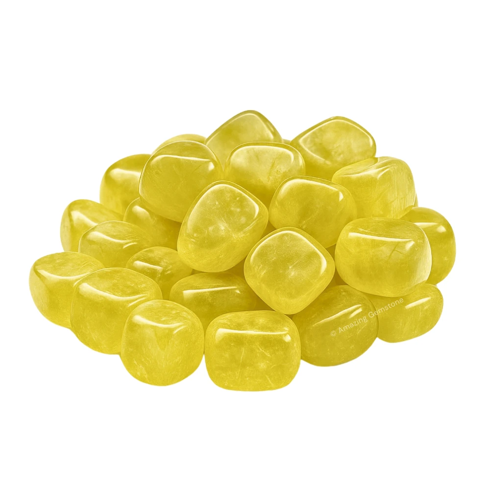Tumbled Lemon Quartz Crystals Stones (1000+ Carats)