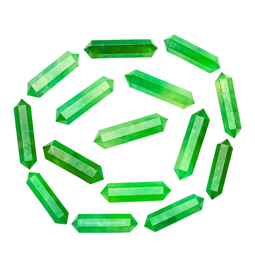 Green Strawberry Quartz Pencil Points (Double Terminated) (Set of 3)