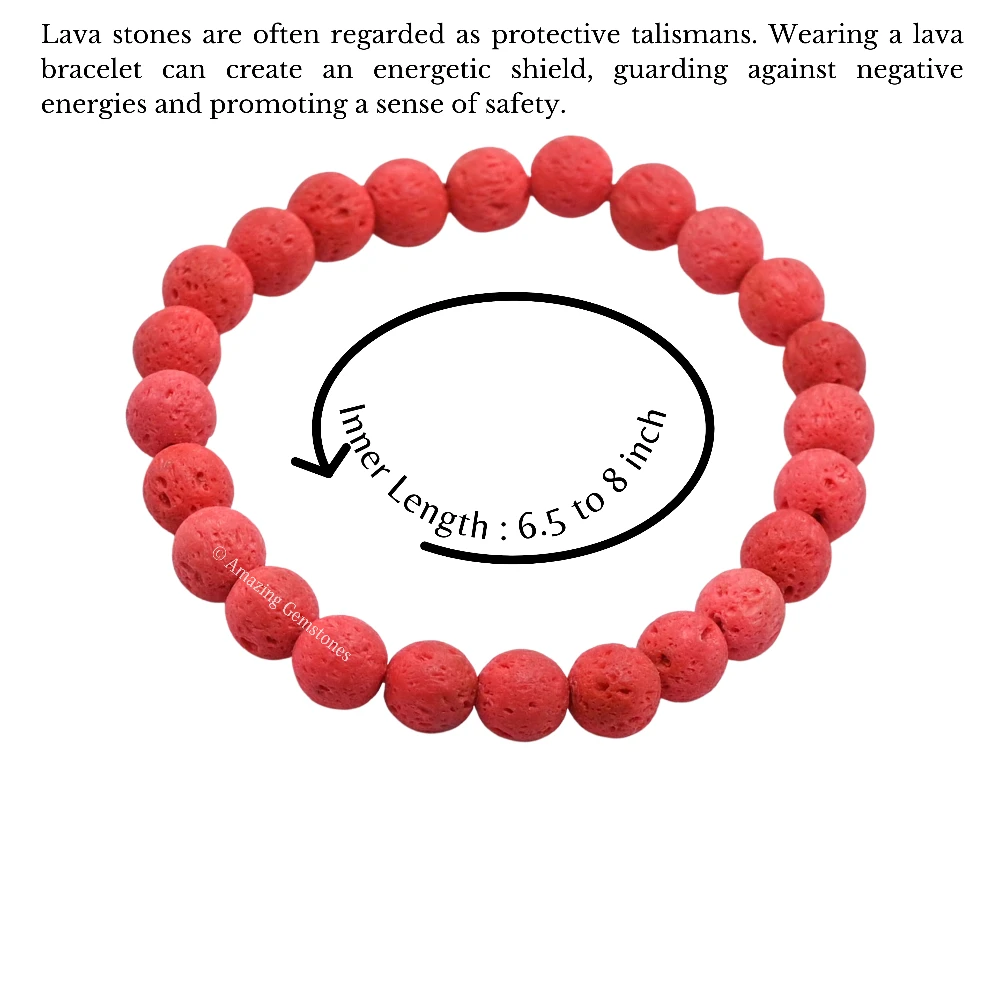 Red Lava Bracelet (Strechable)