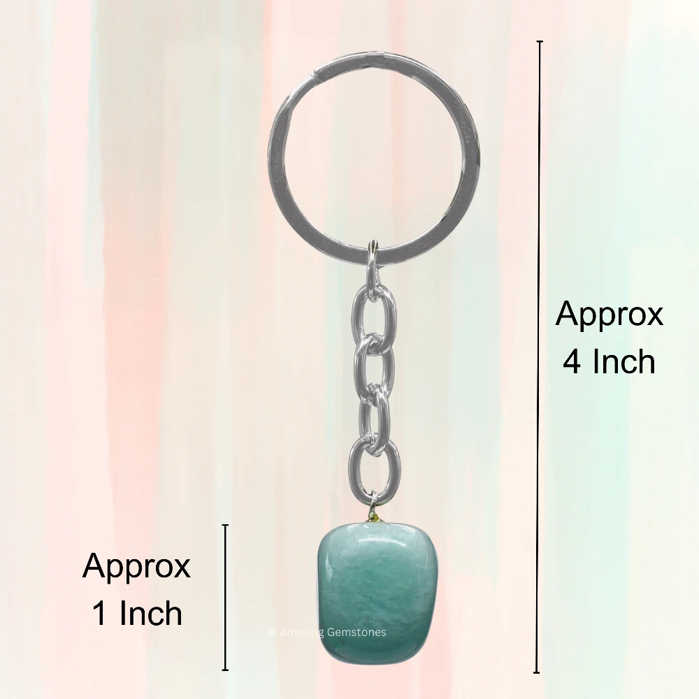 Amazonite Keychain Keys Holder (Tumble)