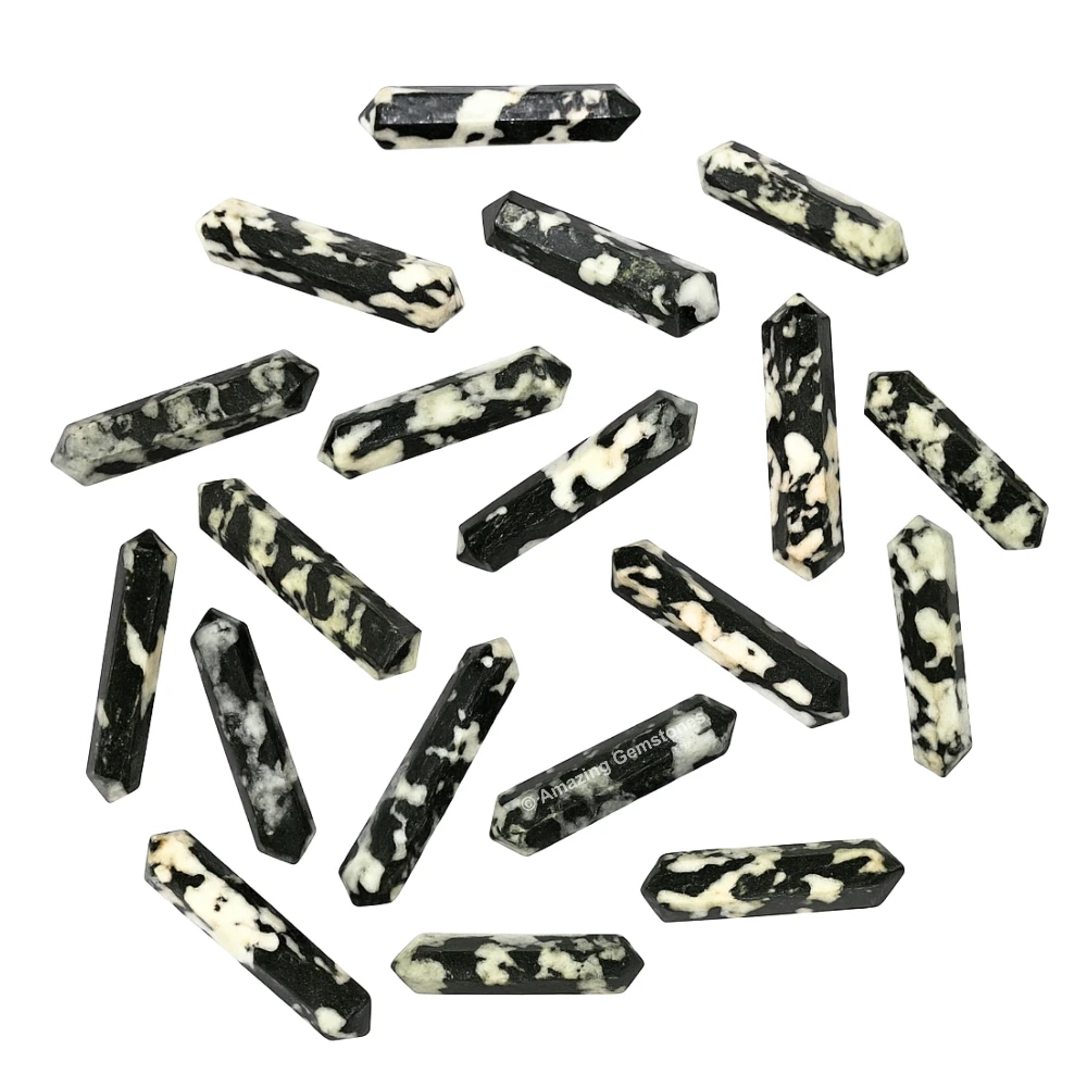 Black and White Tourmaline Pencil Points (Double Terminated)