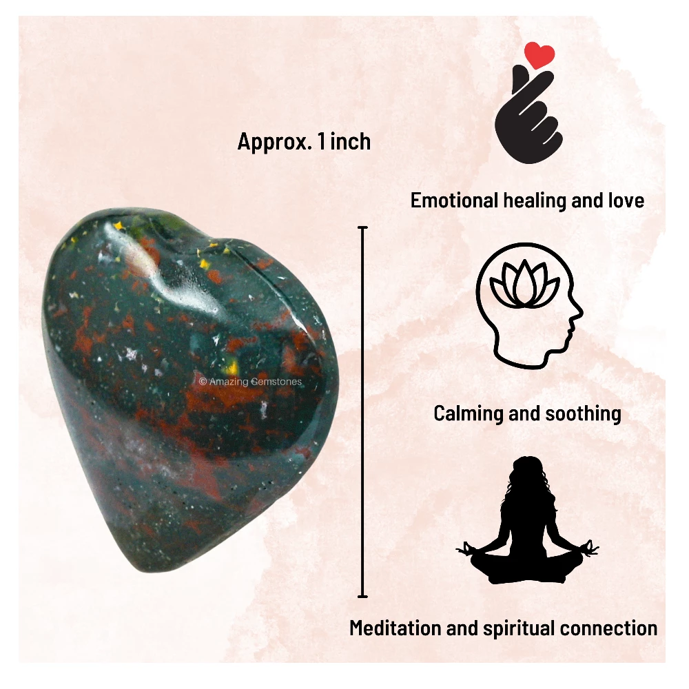 Bloodstone Heart (Pack of 2)