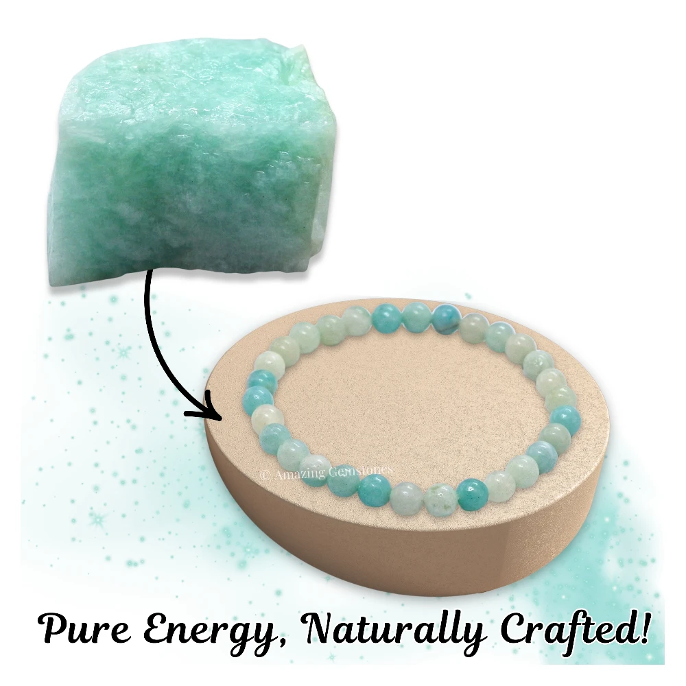 Amazonite Healing Crystal Bracelets - 6mm Beads