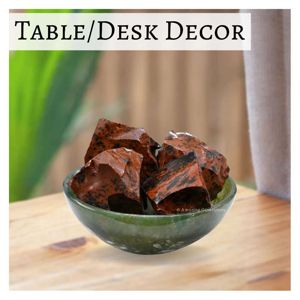 Mahogany Obsidian Raw Crystals (5 Pieces)