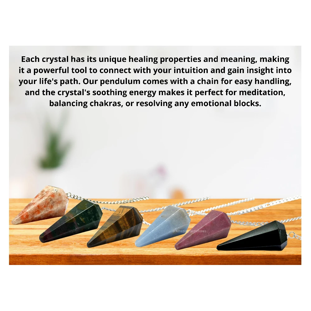 Pack of 11 Crystal Pendulums