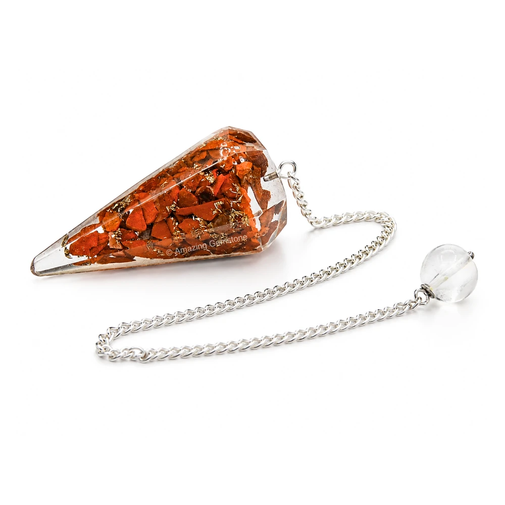 Red Jasper Orgone Pendulum