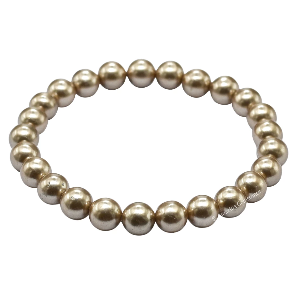 Champagne Pearl Bracelet (Strechable)