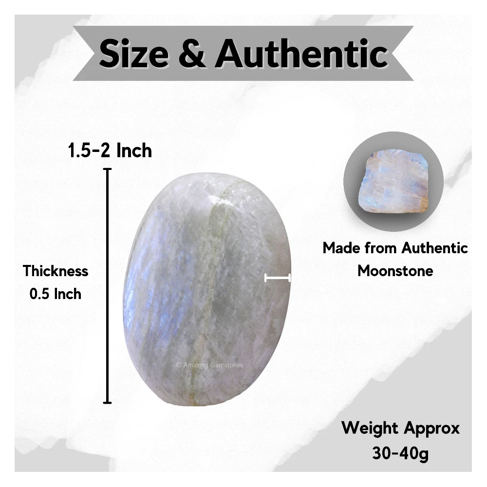 Moonstone Palm Stone