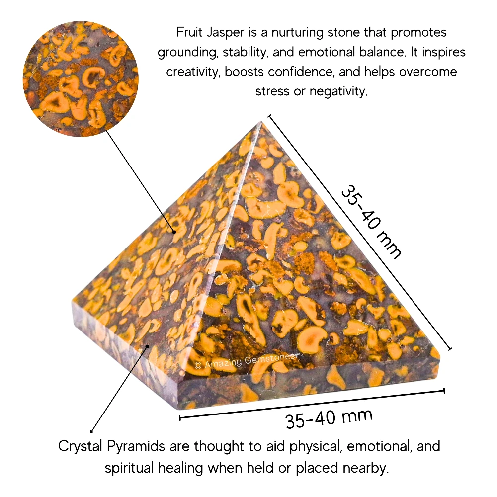 Fruit Jasper Pyramid (1.5 Inch)