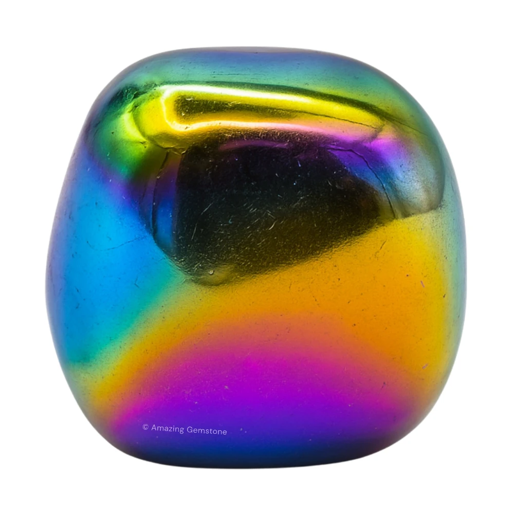 Tumbled Titanium Aura Quartz Crystals
