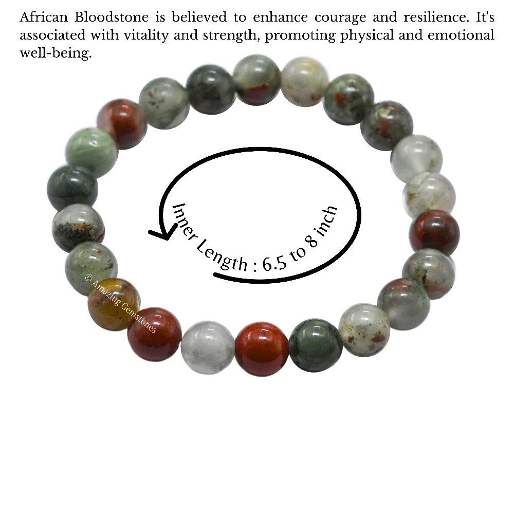 African Bloodstone Bracelet (Strechable)