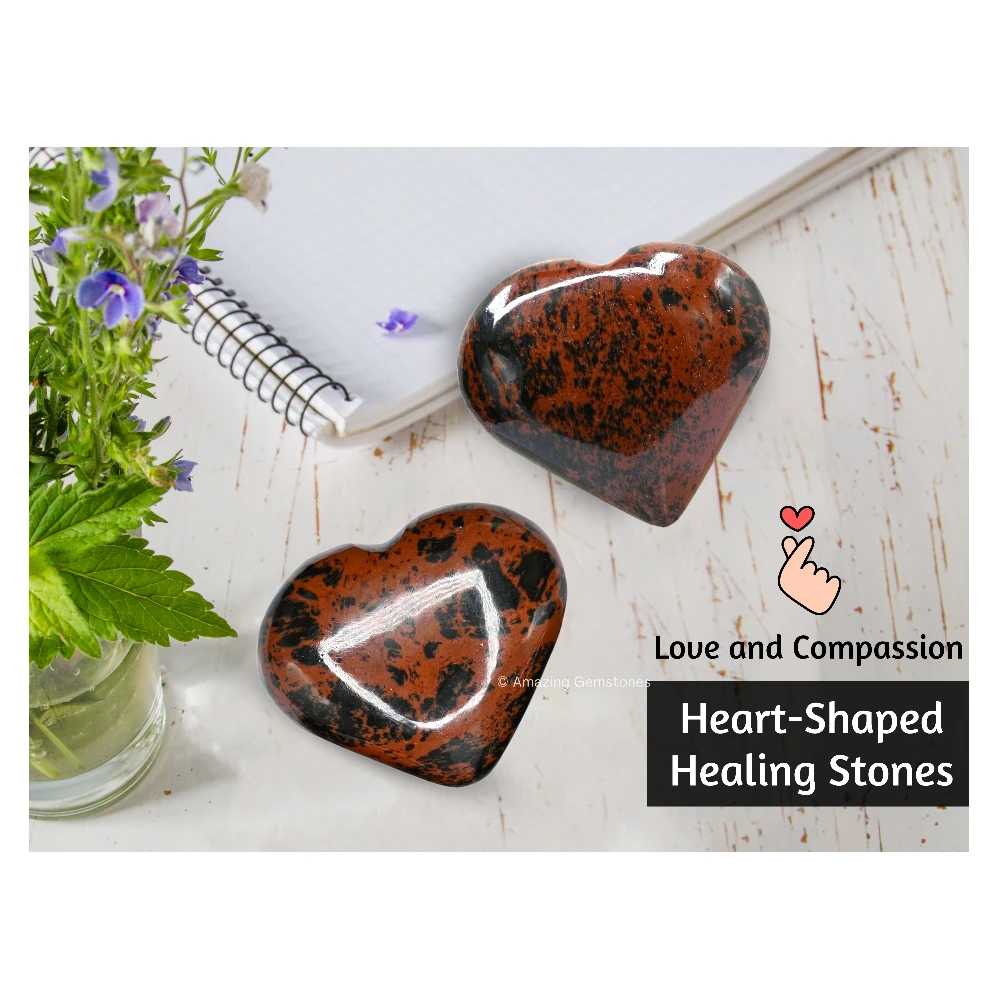Mahogany Obsidian Heart