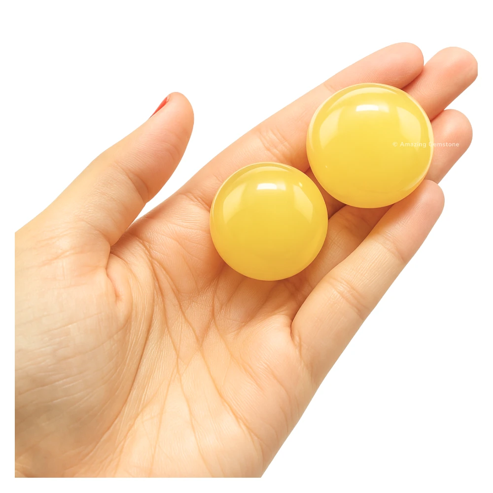 Yellow Calcite Sphere (1 Inch)