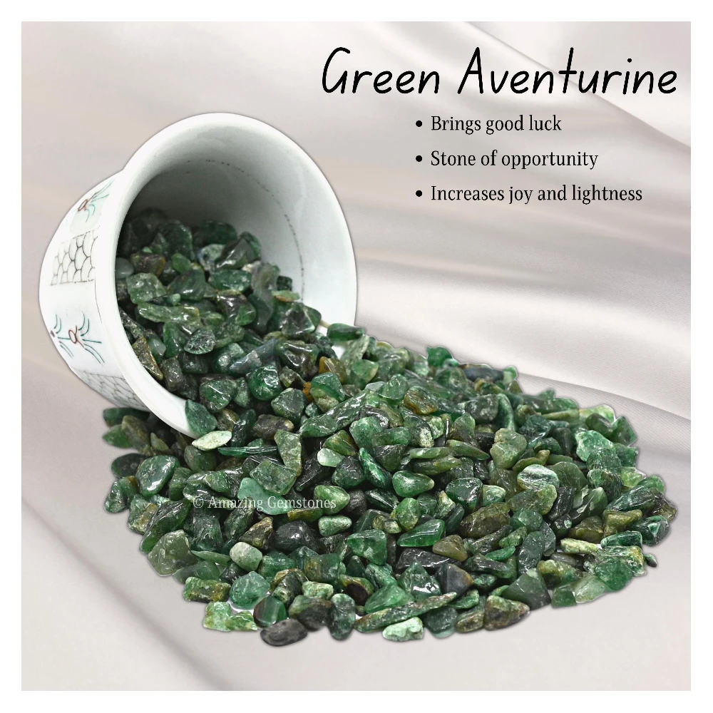 Green Aventurine (Dark) Chips (1LB)