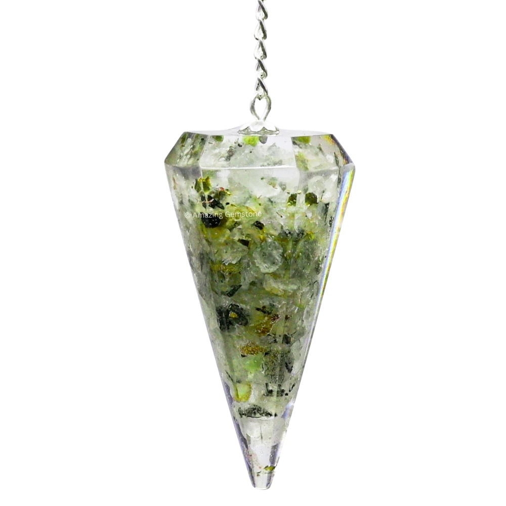 Prehnite Orgone Pendulum