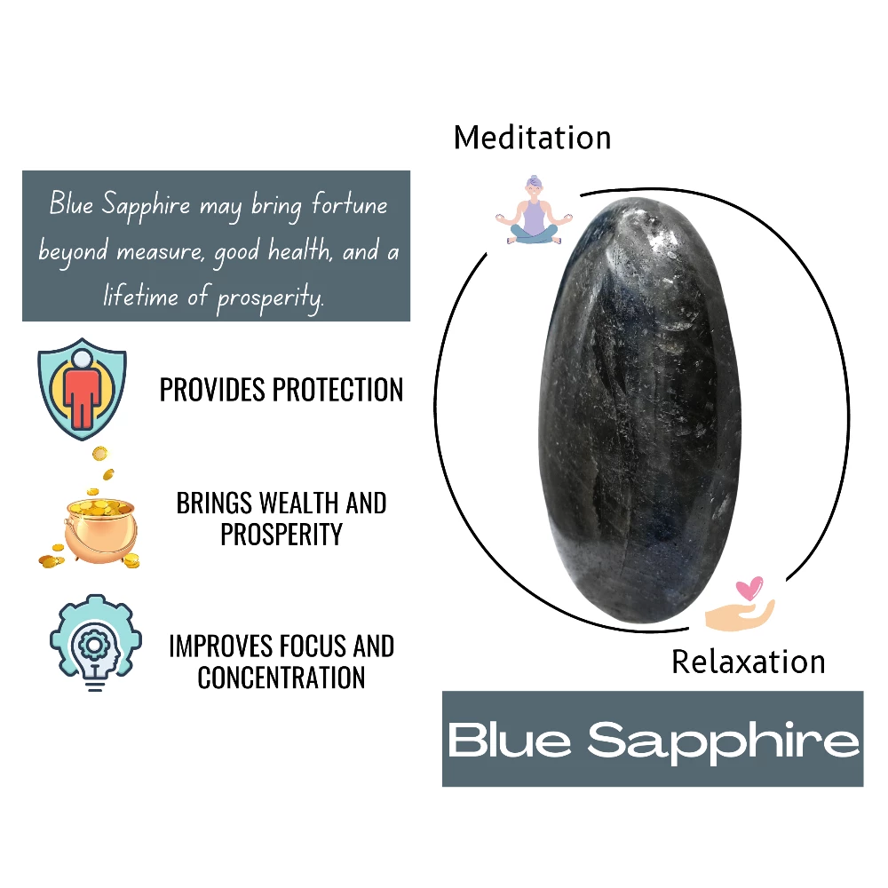 Blue Sapphire Palm Stone