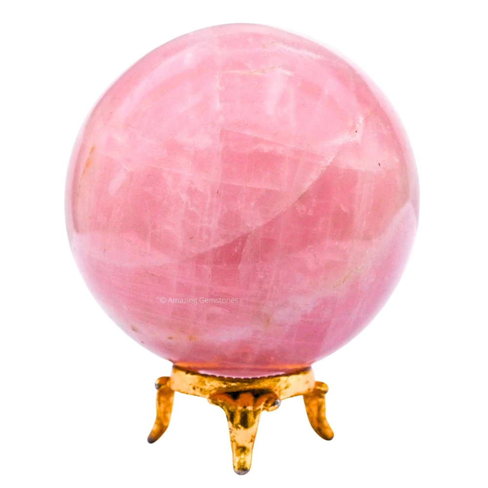 Large Star Rose Quartz Sphere (3 Inch)