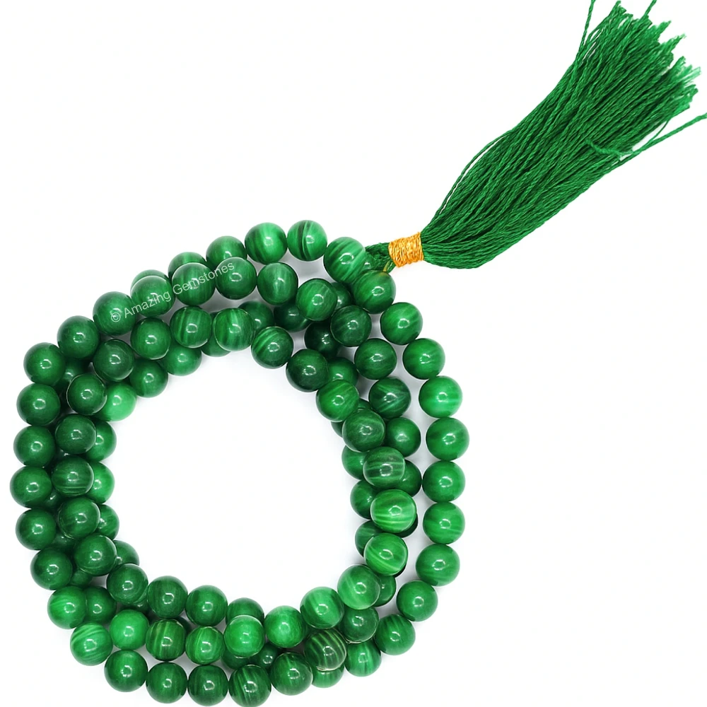 Green Aventurine Mala (Without Knot)