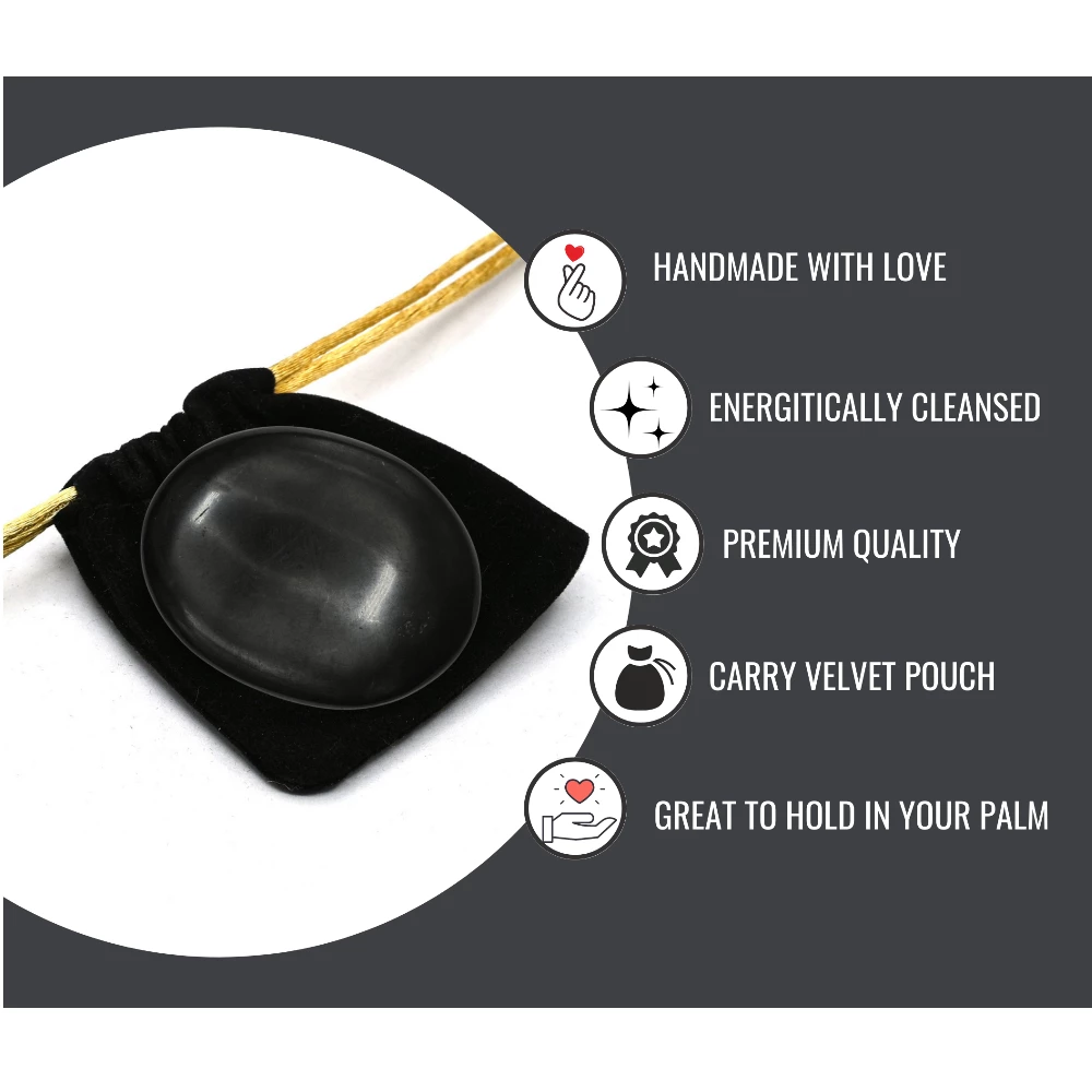 Shungite Palm Stone