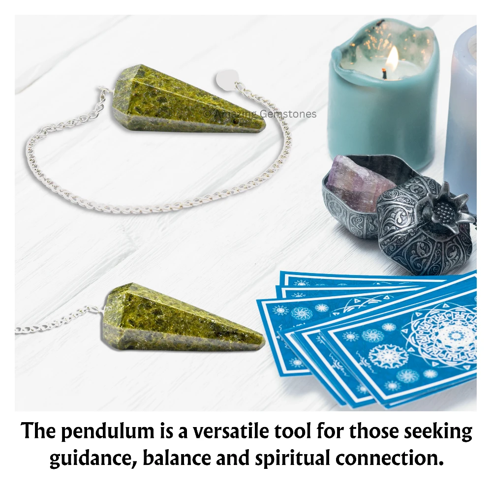 Green Tourmaline In Matrix Pendulum