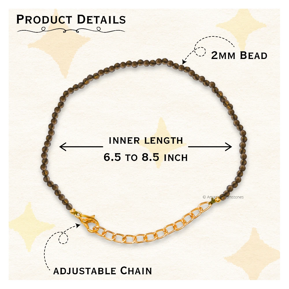 Green Cats Eye Crystal Bracelet - 2mm Faceted Bead (Gold)