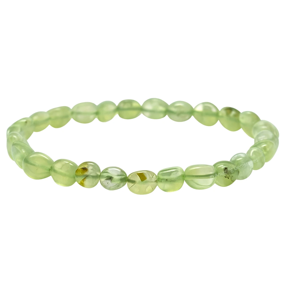 Prehnite Tumbled Stone Bracelet (Stretchable)