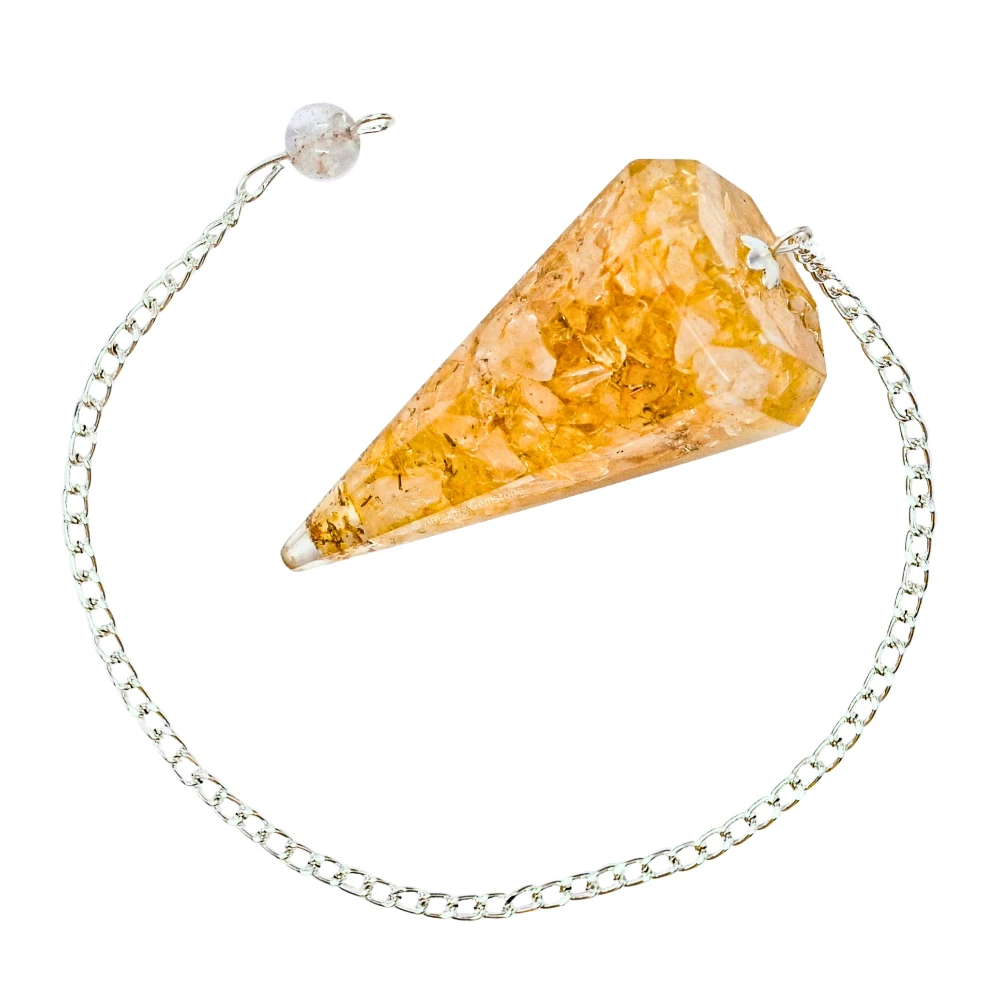 Citrine Onyx Orgone Pendulum