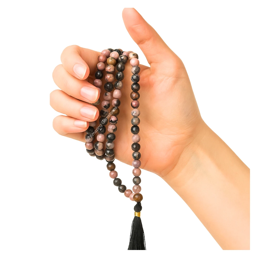 Rhodochrosite Mala (Without Knot)