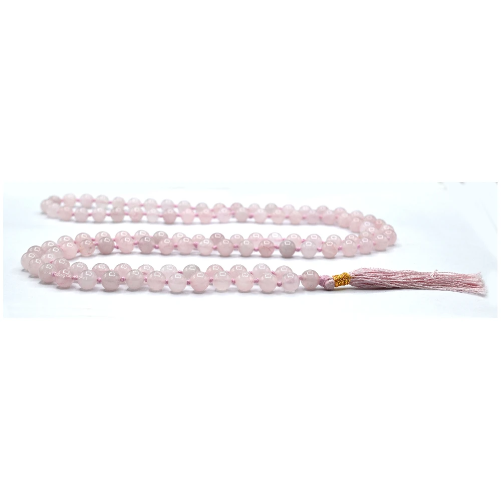 Rose Quartz Mala (Hand Knotted)