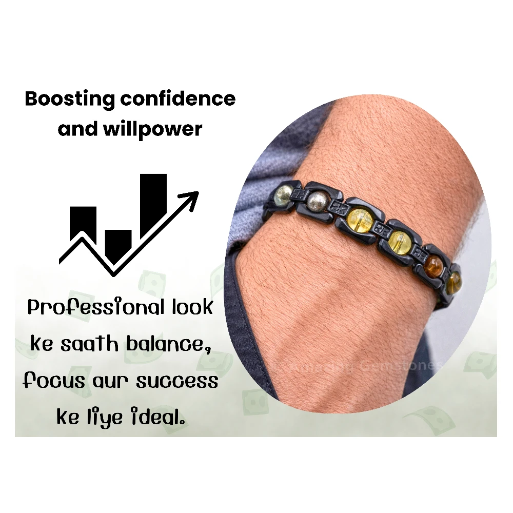 Dhanyog Bracelet - Premium Black Chain