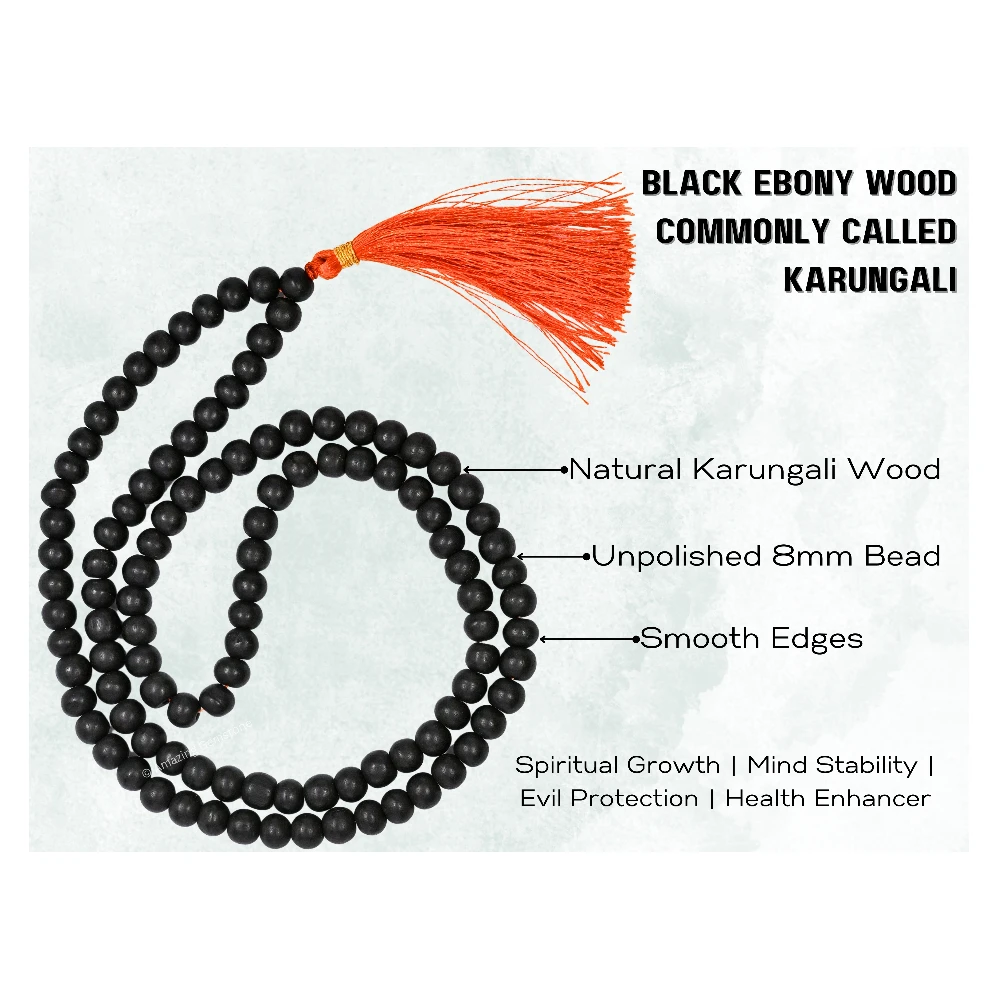 Karungali Mala (Without Knot)