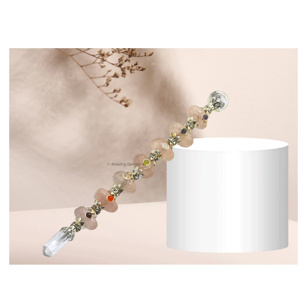 Rose Quartz Tumbled Healing Wand