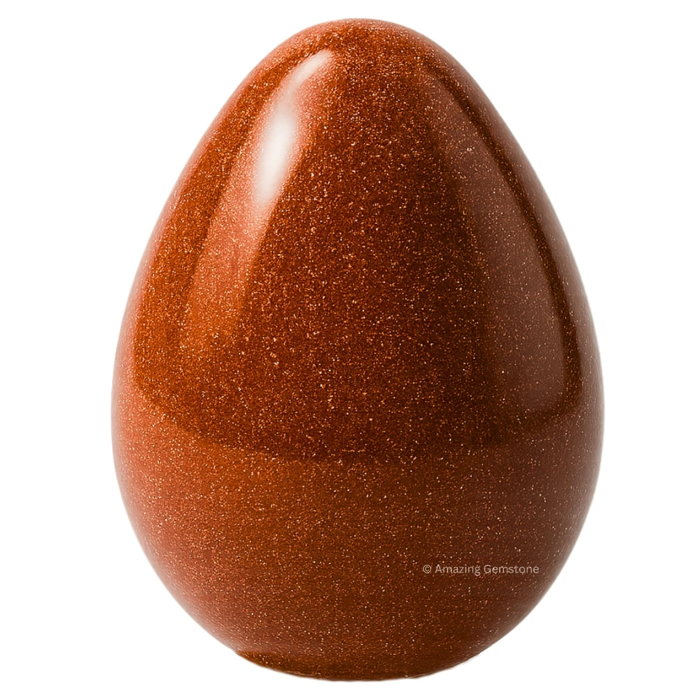 Red Goldstone Crystal Egg Stone