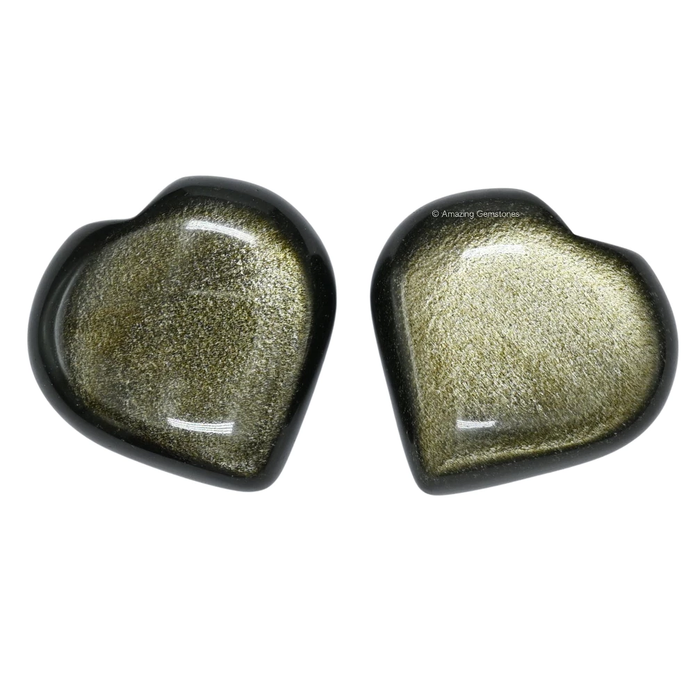 Golden Sheen Obsidian Heart