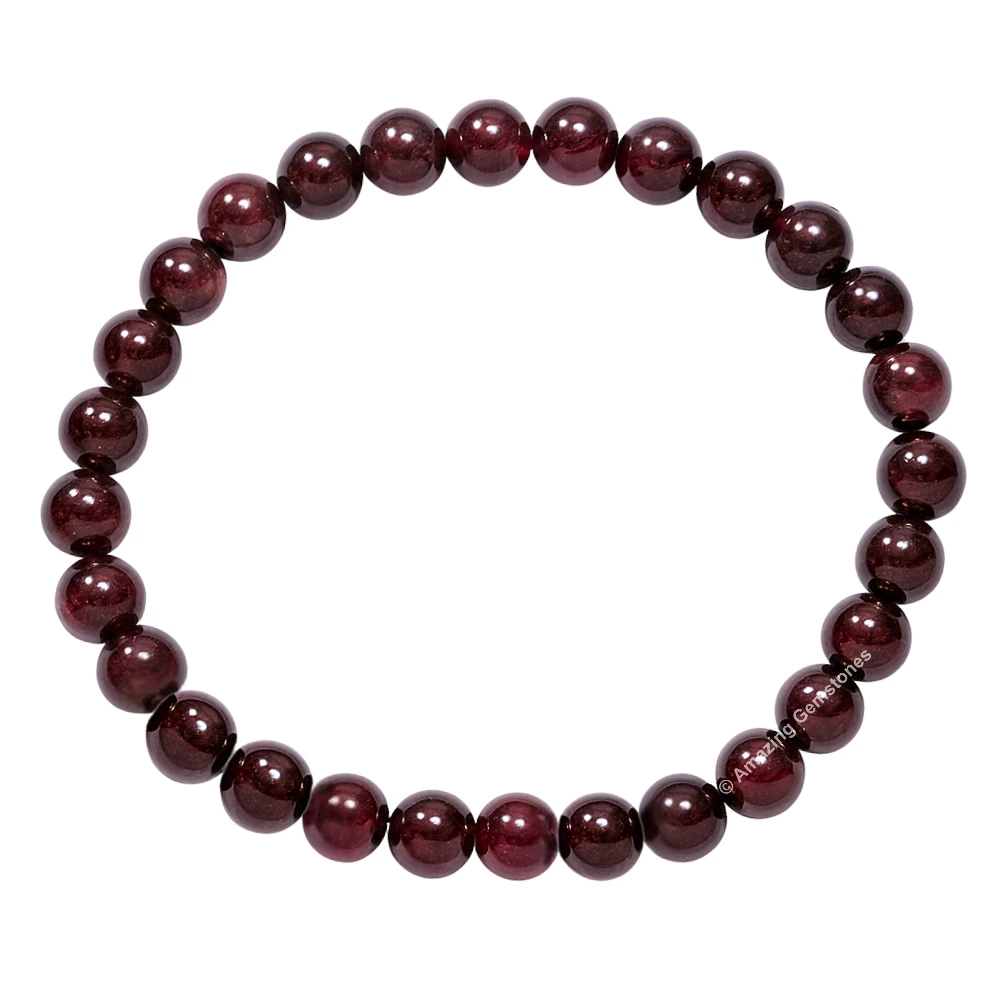 Garnet Healing Crystal Bracelets - 6mm Beads