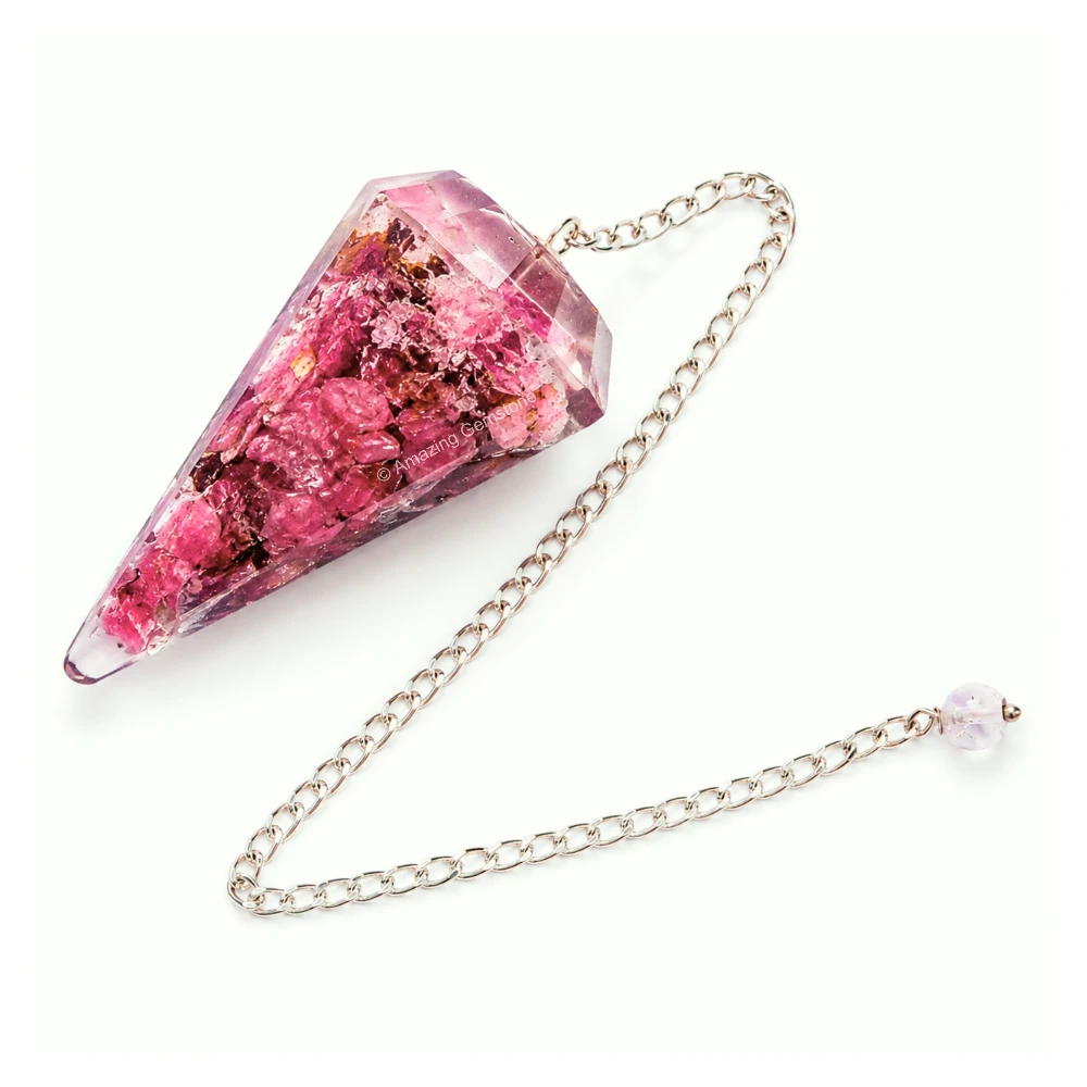 Rhodonite Orgone Pendulum